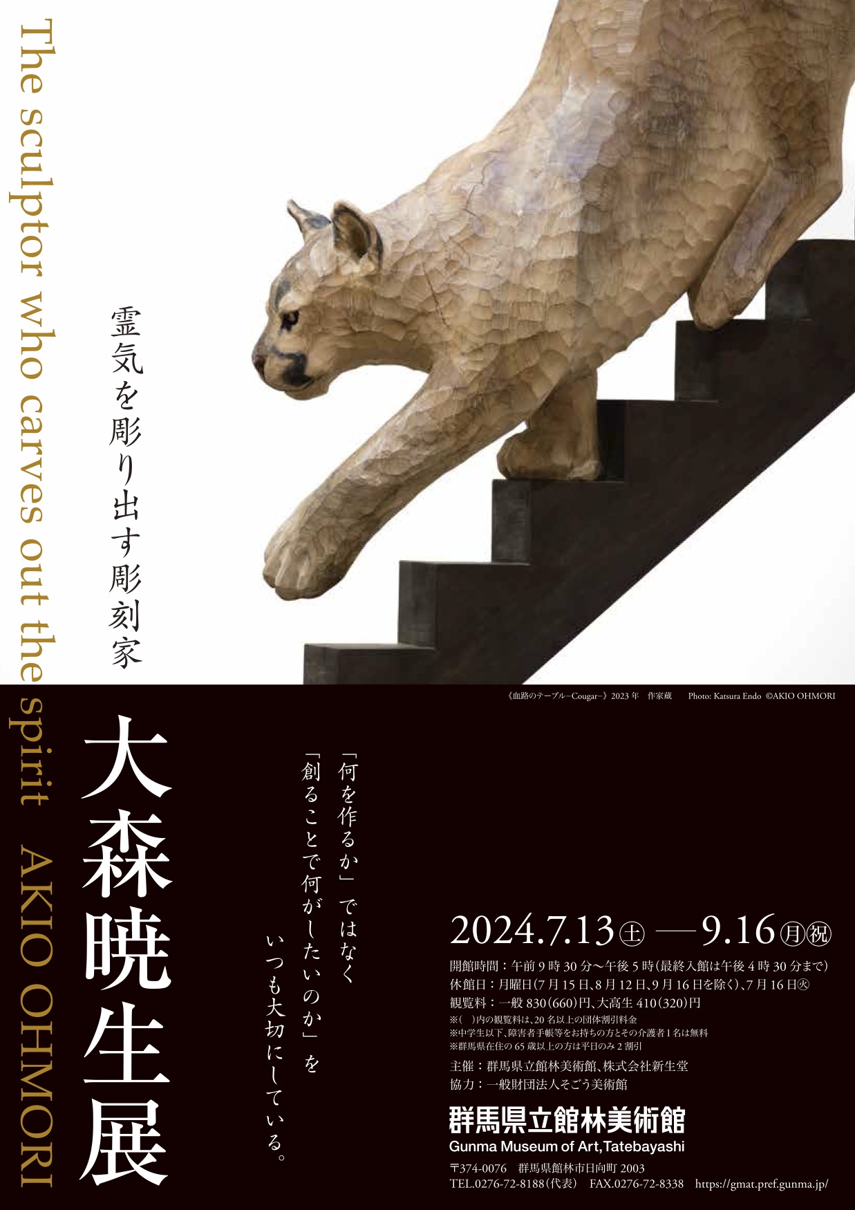 霊気を彫り出す彫刻家 大森暁生展 〈群馬県立館林美術館〉 | AKIO OHMORI