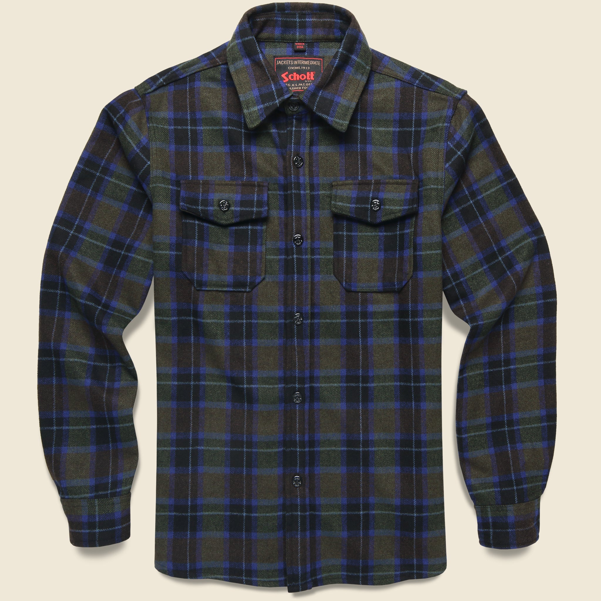 CPO Wool Shirt - Spruce Plaid