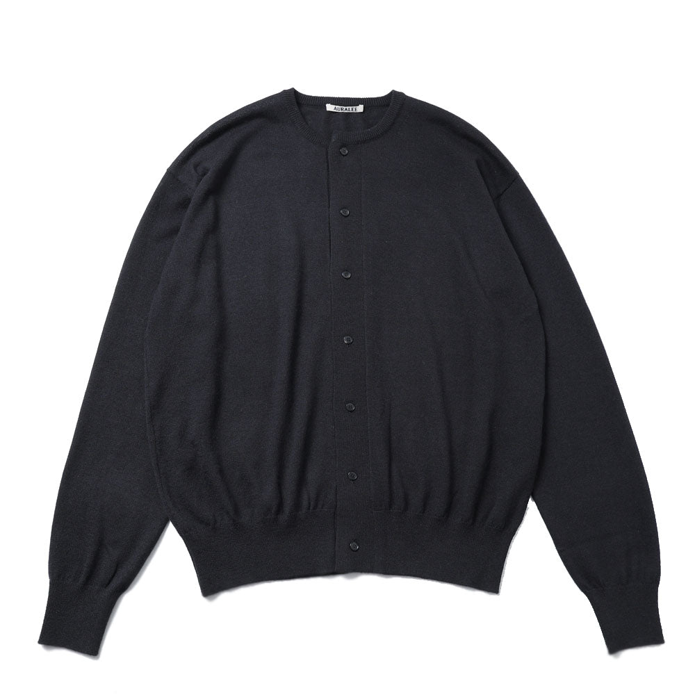 AURALEE) CASHMERE HARD TWIST KNIT CARDIGAN (A26SC01CT) | AURALEE