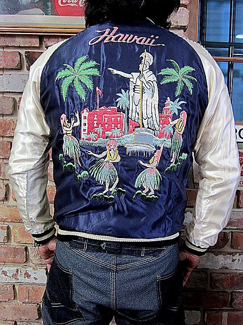 TAILOR TOYO Mid 1950s Style Acetate Souvenir Jacket “KING