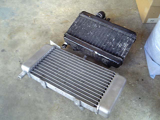 NSRminiラジエターの装着