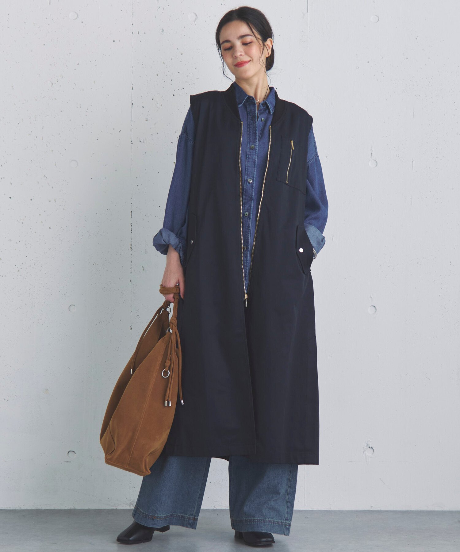 楽天市場】ジレ（カラーブラック）（コート・ジャケット｜レディース