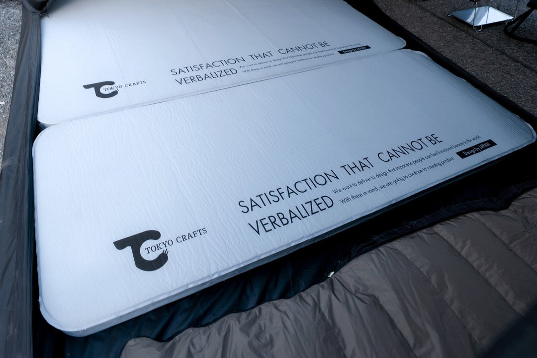 キャンプエアマット10cm(ダブル)GRインフレータブルマットR値10.8