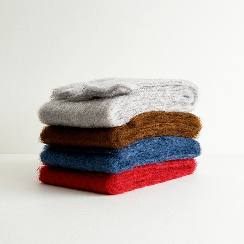 楽天市場】CINQ サンク モヘヤのマフラー 170×18 スペイン グレー