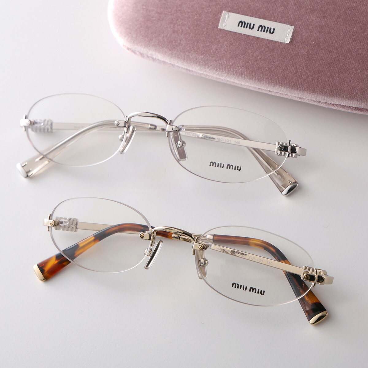 楽天市場】MIUMIU ミュウミュウ メガネ VMU 53W レディース オーバル型