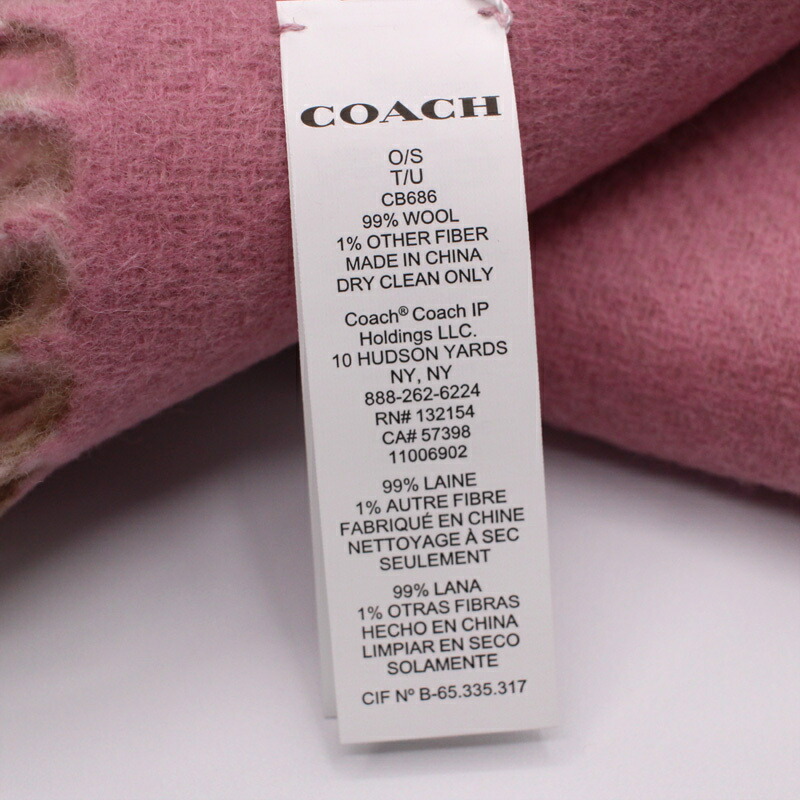 楽天市場】コーチ COACH コーチ リバーシブルオーバーサイズマフラー