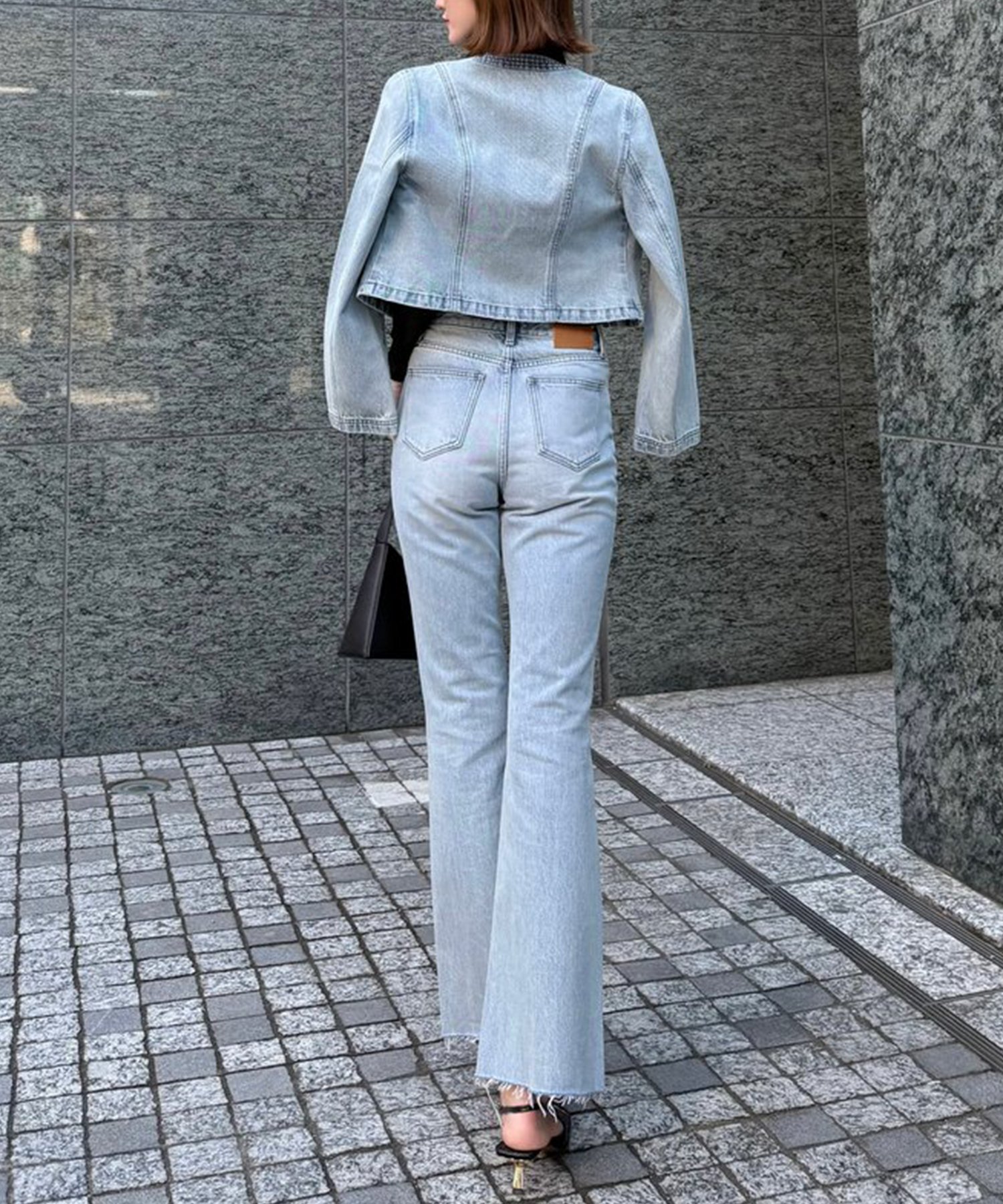 anuans｜ノーカラーデニムジャケット | Rakuten Fashion(楽天