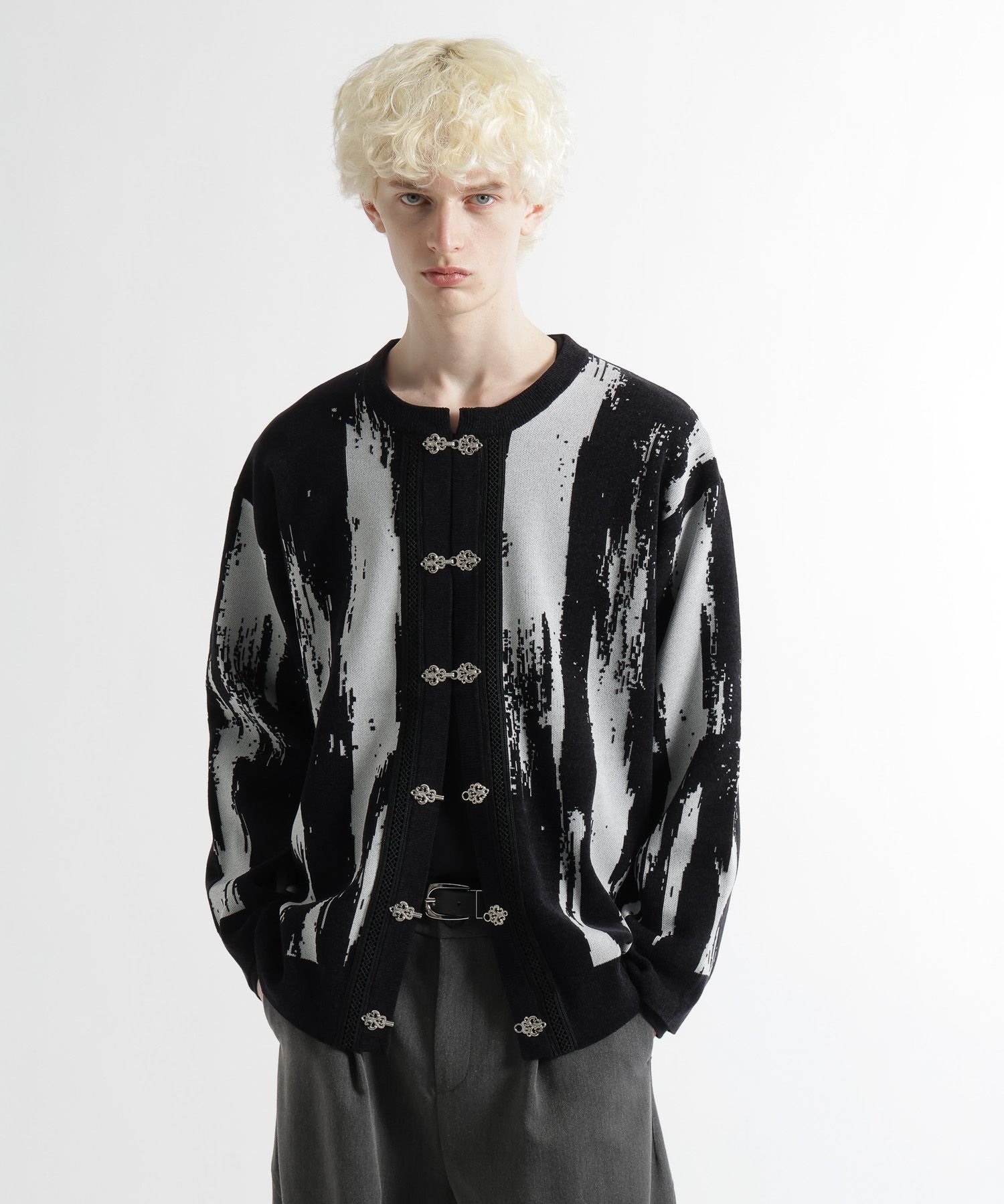 HARE｜ダマスクガラメタルボタンカーディガン | Rakuten Fashion(楽天