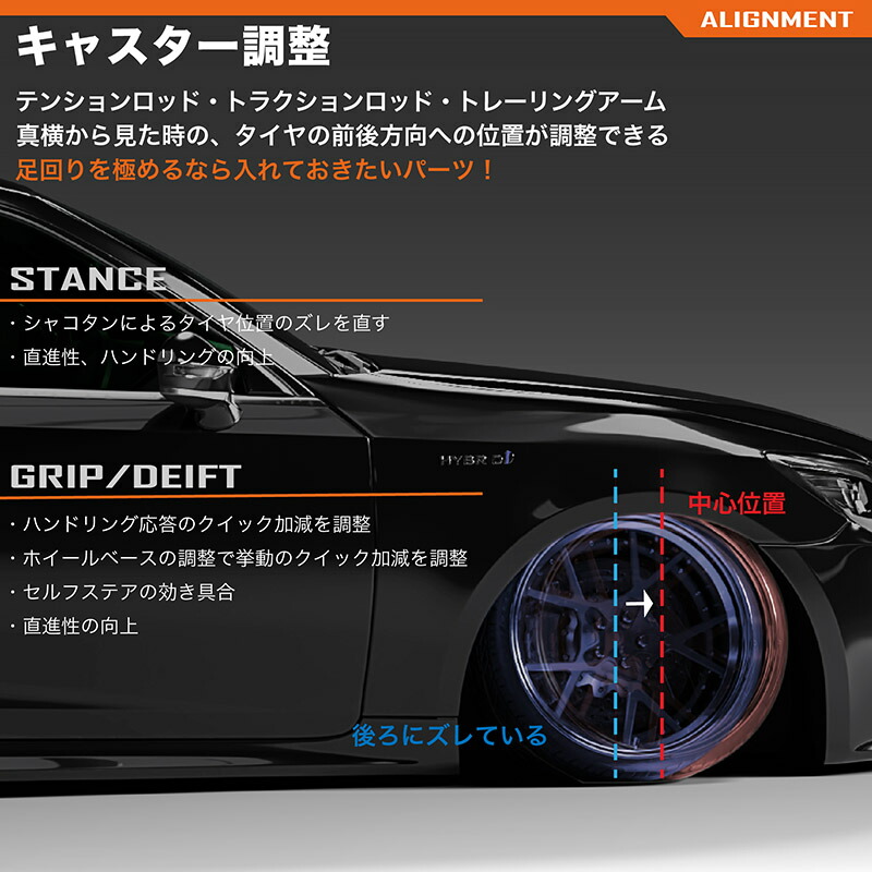 楽天市場】車検OK 鬼キャン 50 プリウス アッパーアーム 改良版