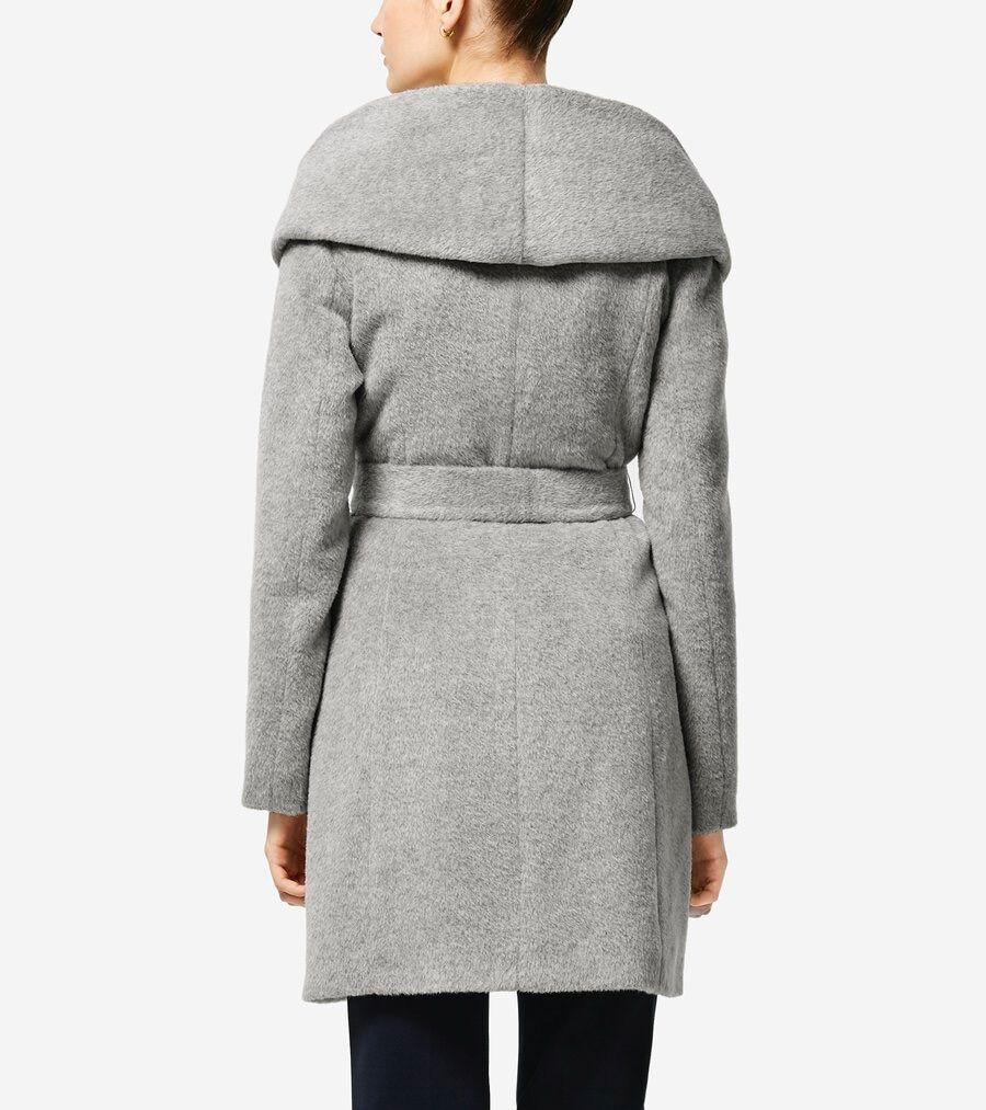 アルパカ アシンメトリー ウール コート womens. 0.0 | COLE_HAAN