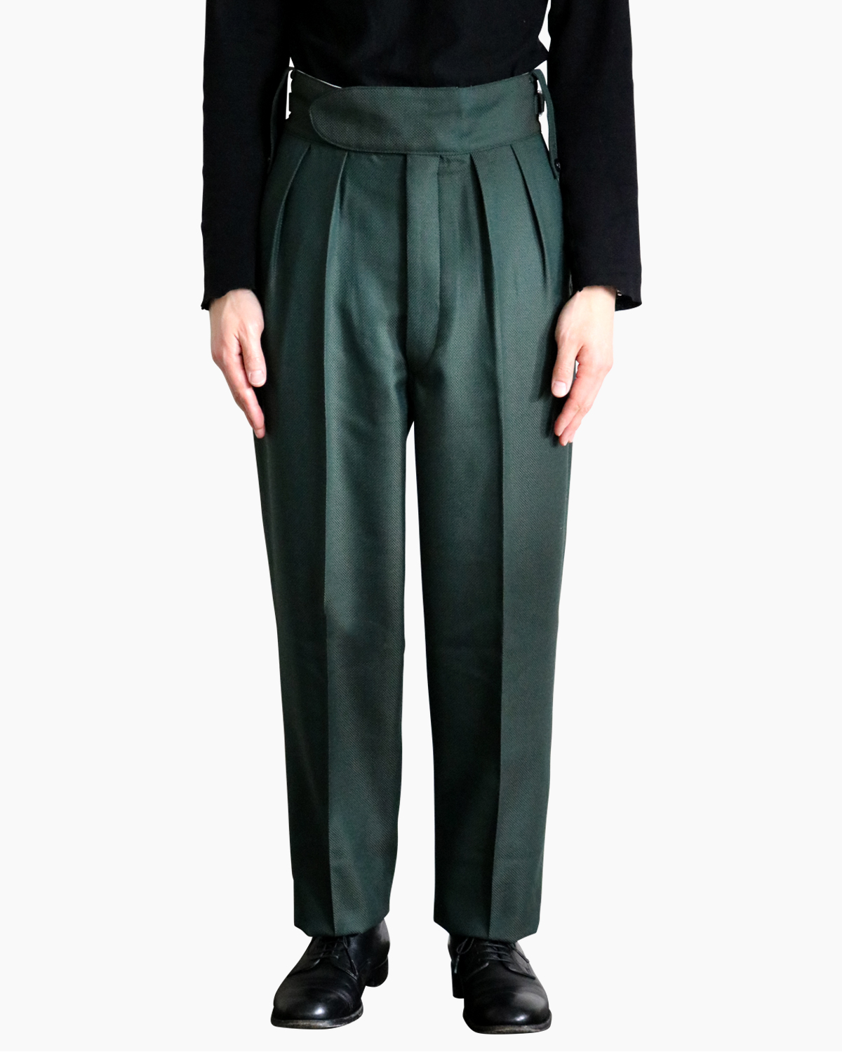NEAT｜FOX BROTHERS Plain｜BELTLESS - Green｜PRODUCT｜Continuer Inc
