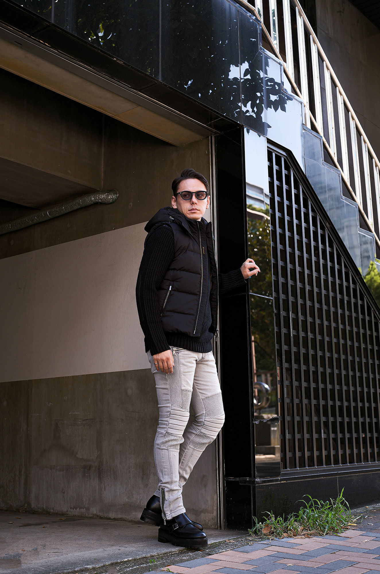 MOORER (ムーレー) FIRE-WK (ファイヤー) Nylon Down Vest ナイロン