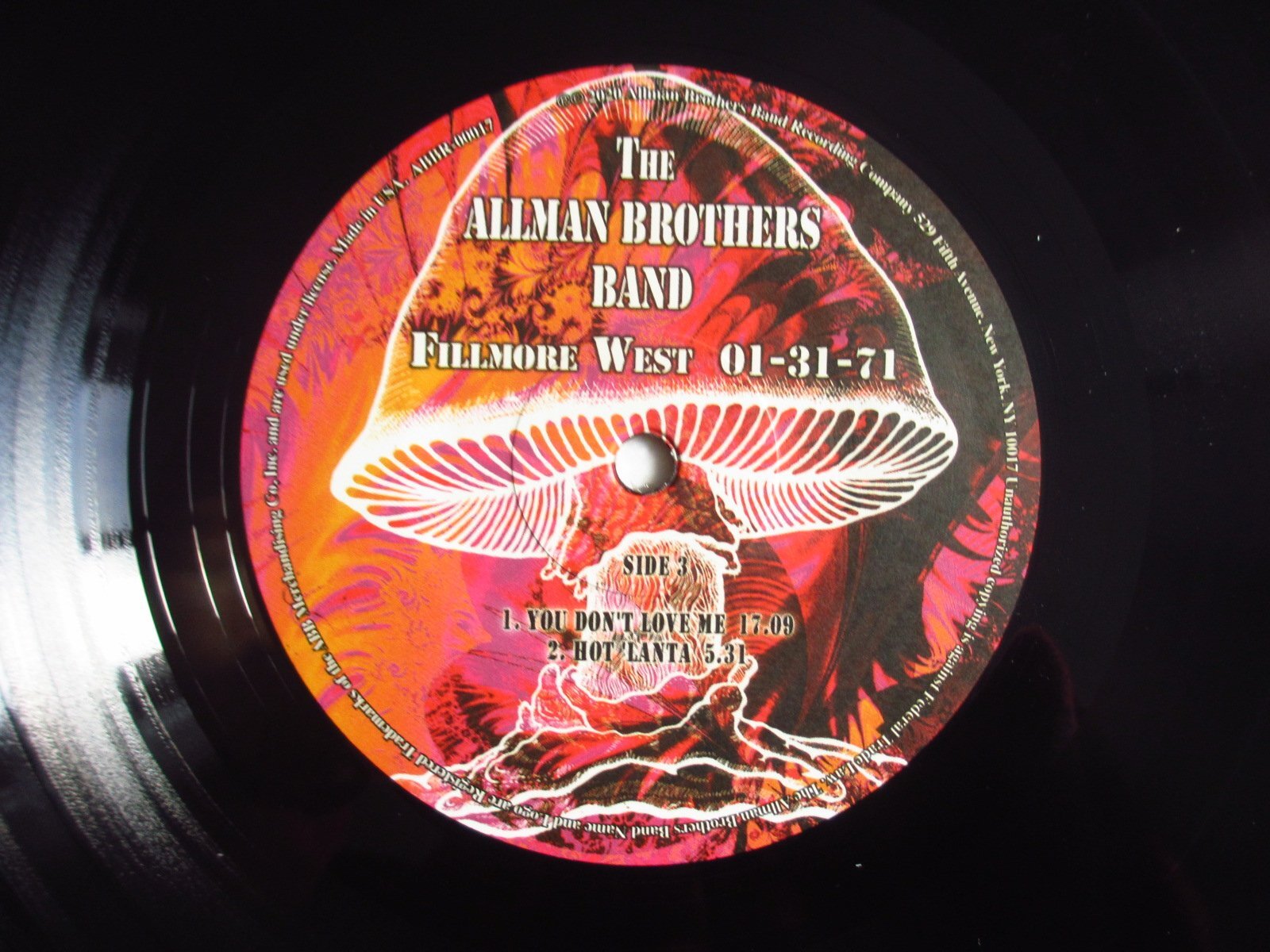 The Allman Brothers Band / Fillmore West 1-31-71 - Guitar Records