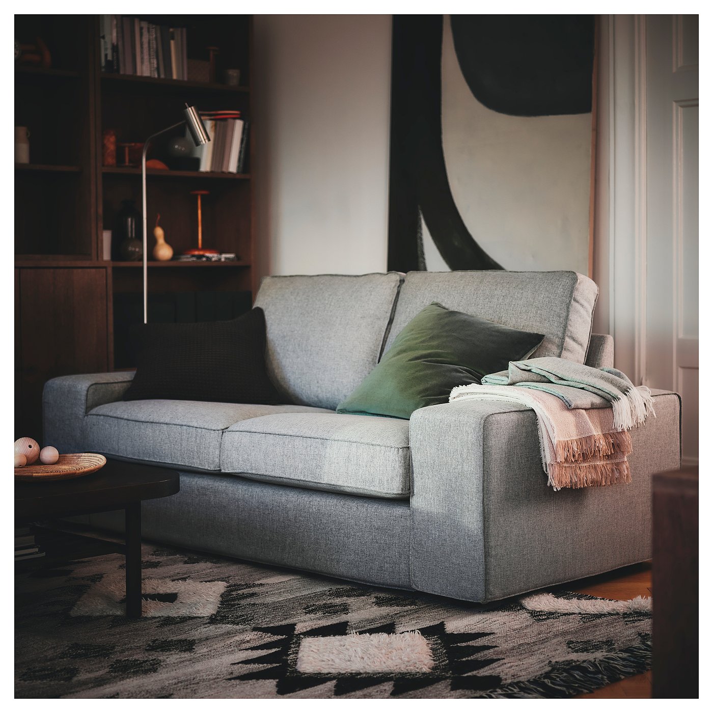 KIVIK loveseat, Tibbleby beige/gray - IKEA