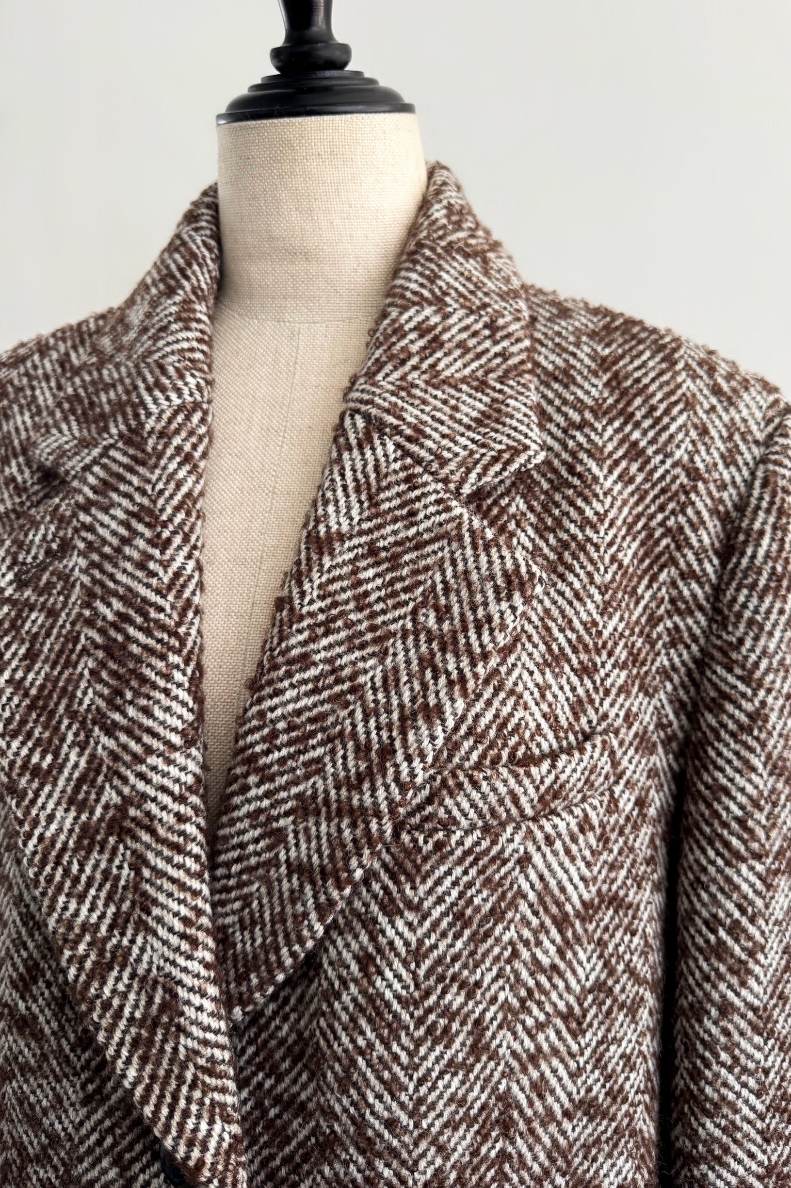 Herringbone Over Size Jacket Coat – shéller / シェリエ