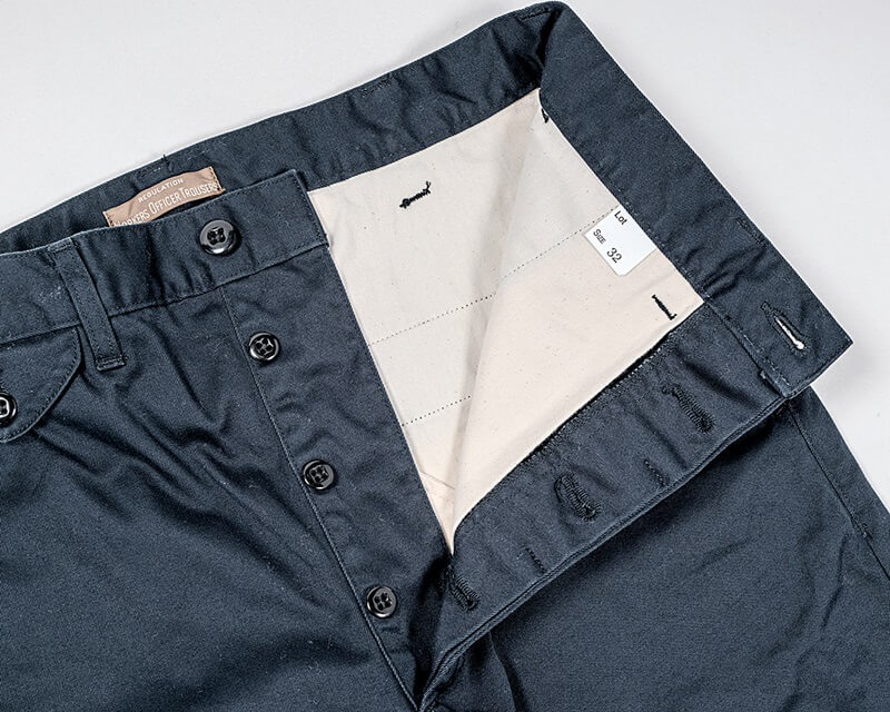 WORKERS ワーカーズ Officer Trousers, Regular Fit Greige Qurious
