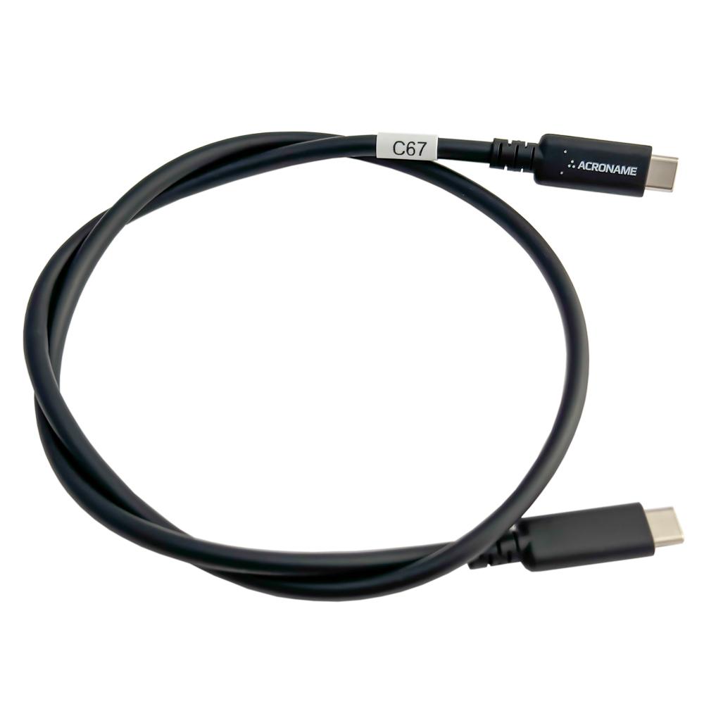 USB-C 40 Gbps Coaxial Universal Orientation Cable 0.7 Meter EPR