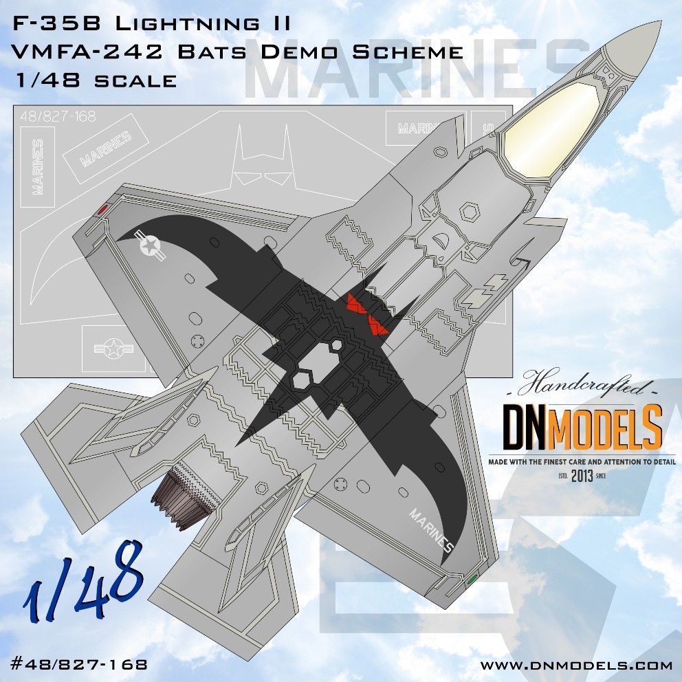 F-35B VMFA-242 Bats Demo Scheme Masks set | AeroScale