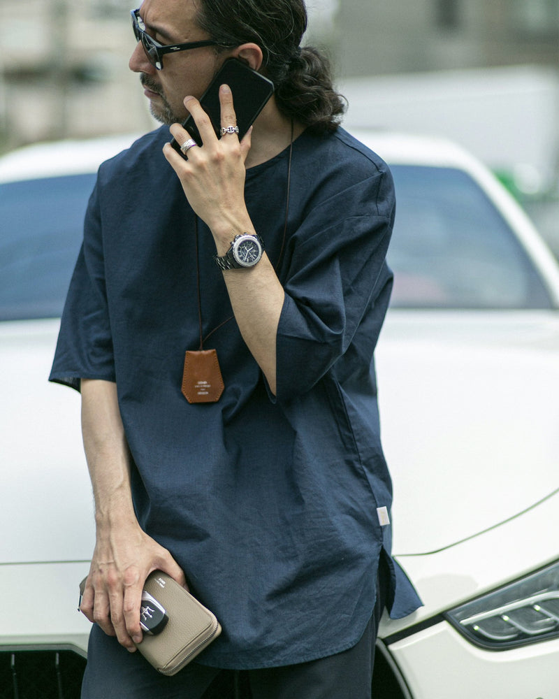 綿麻プルオーバー半袖シャツ – A blends official | ブランド公式