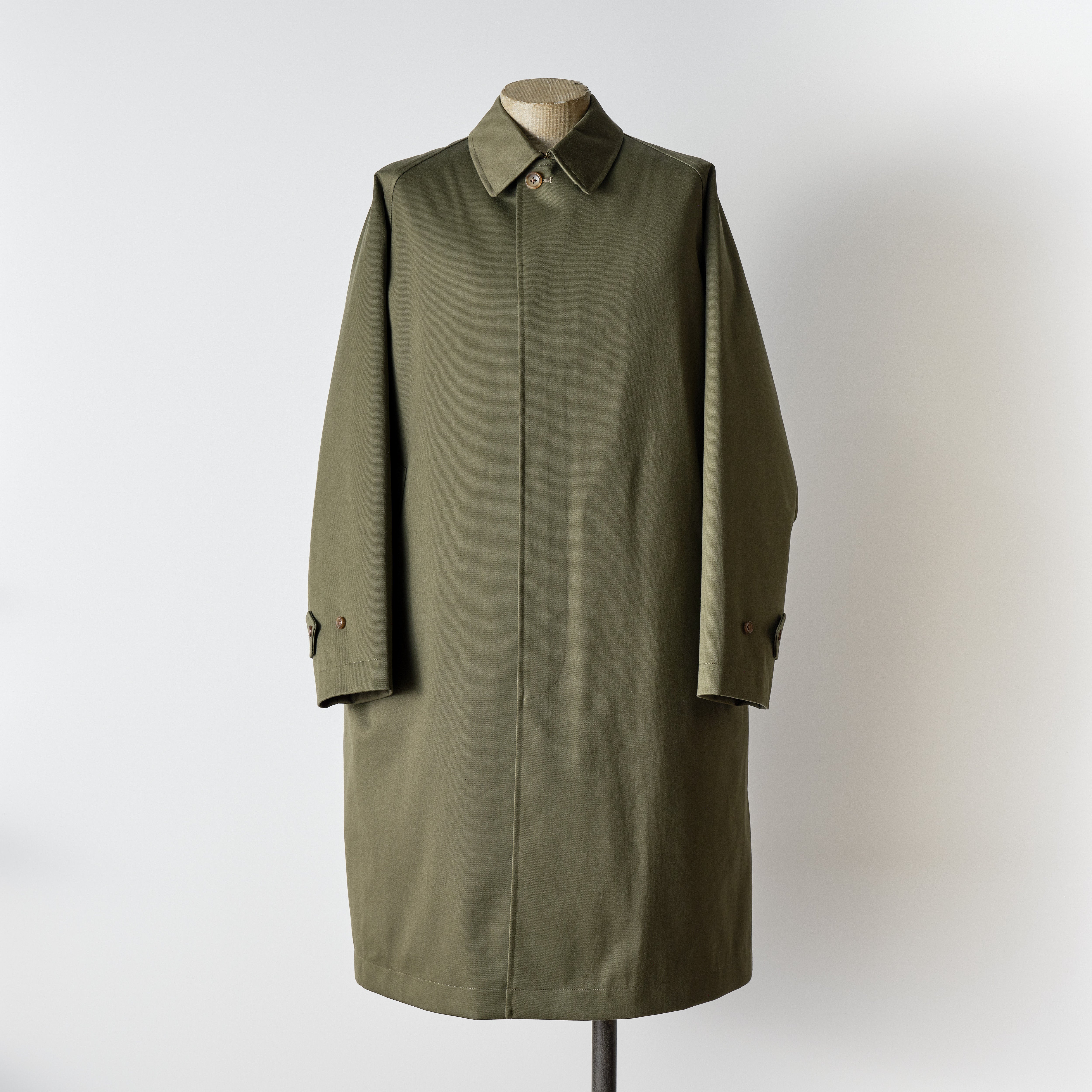SINGLE RAGLAN COAT Ⅸ VINTAGE FRENCH SATEEN with LINER – ANATOMICA