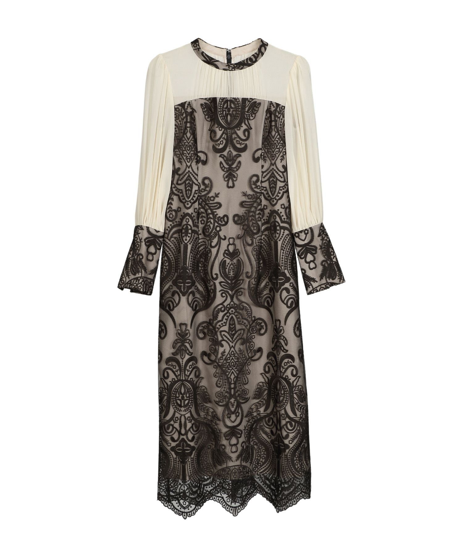 アンドレスド ダマスクギャザードレス 結婚式 お呼ばれ ドレス