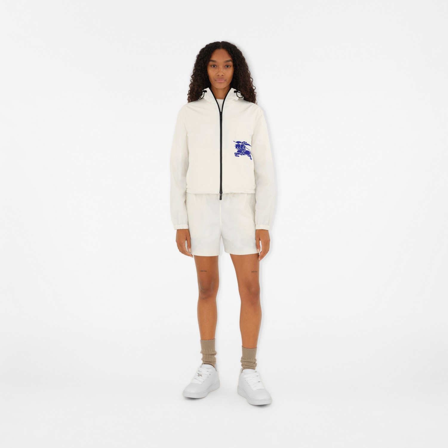 クロップド ナイロンジャケット (ソルト) - ウィメンズ, ナイロン