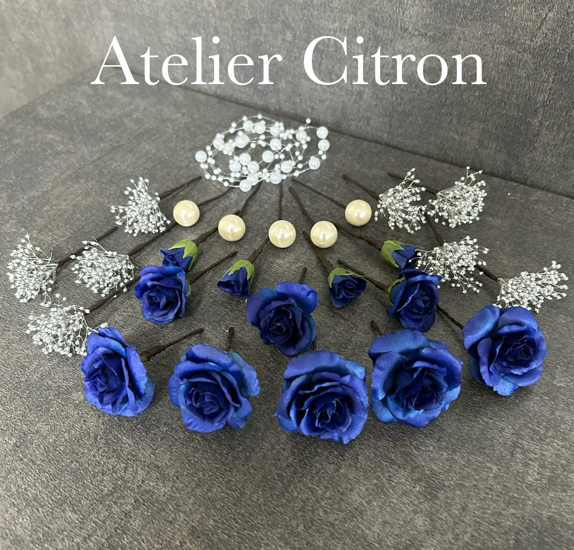 No.182 BlueRose ヘッドドレス 髪飾り 青薔薇 | 商品一覧 | 結婚式の髪