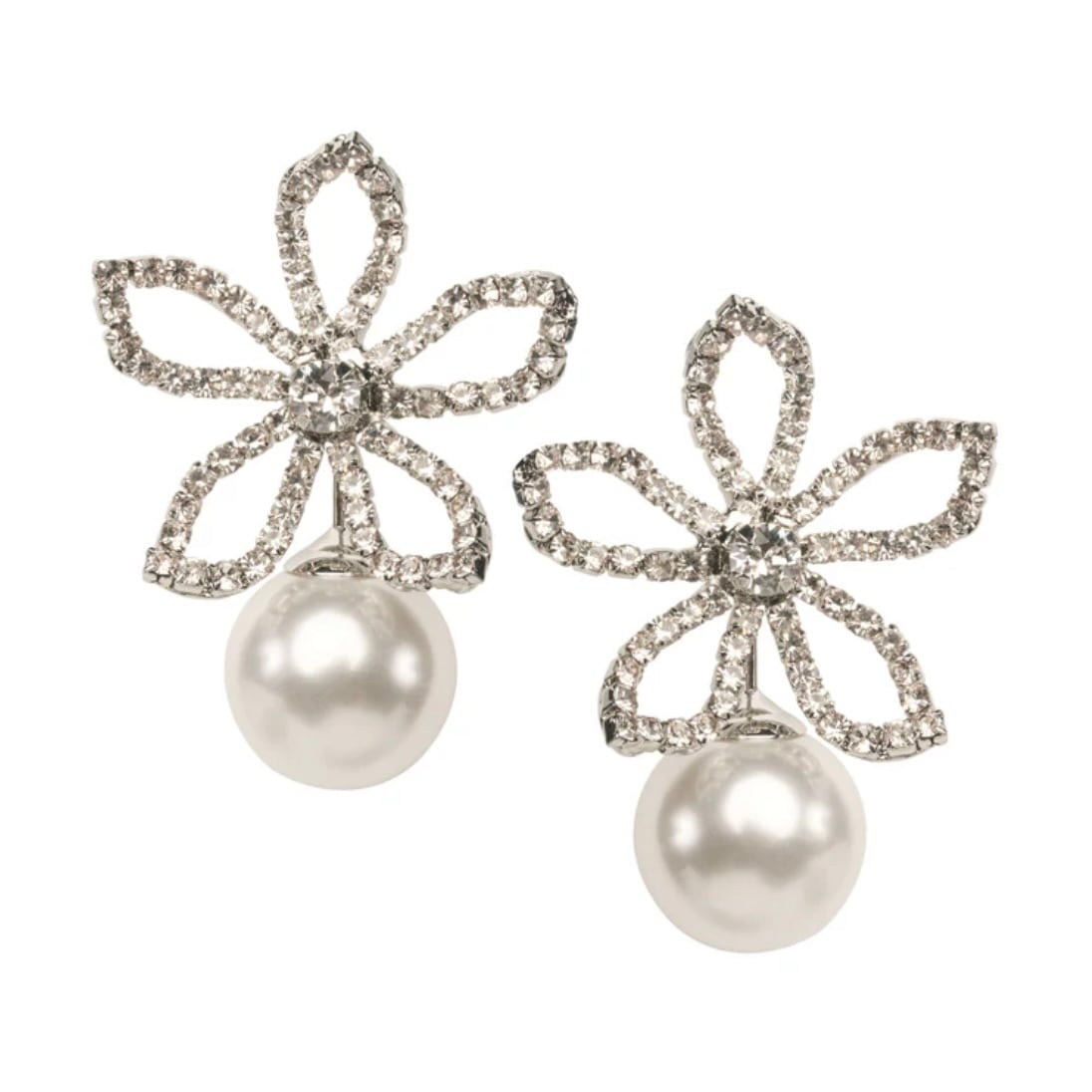 Elizabeth Bower】Pavet Duet Stud シルバーイヤリング/ピアス