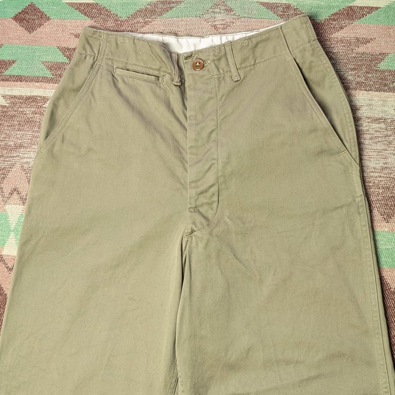 40s U.S.ARMY M45-KHAKI Chino Trousers (実寸W28.5) | Wonder Wear