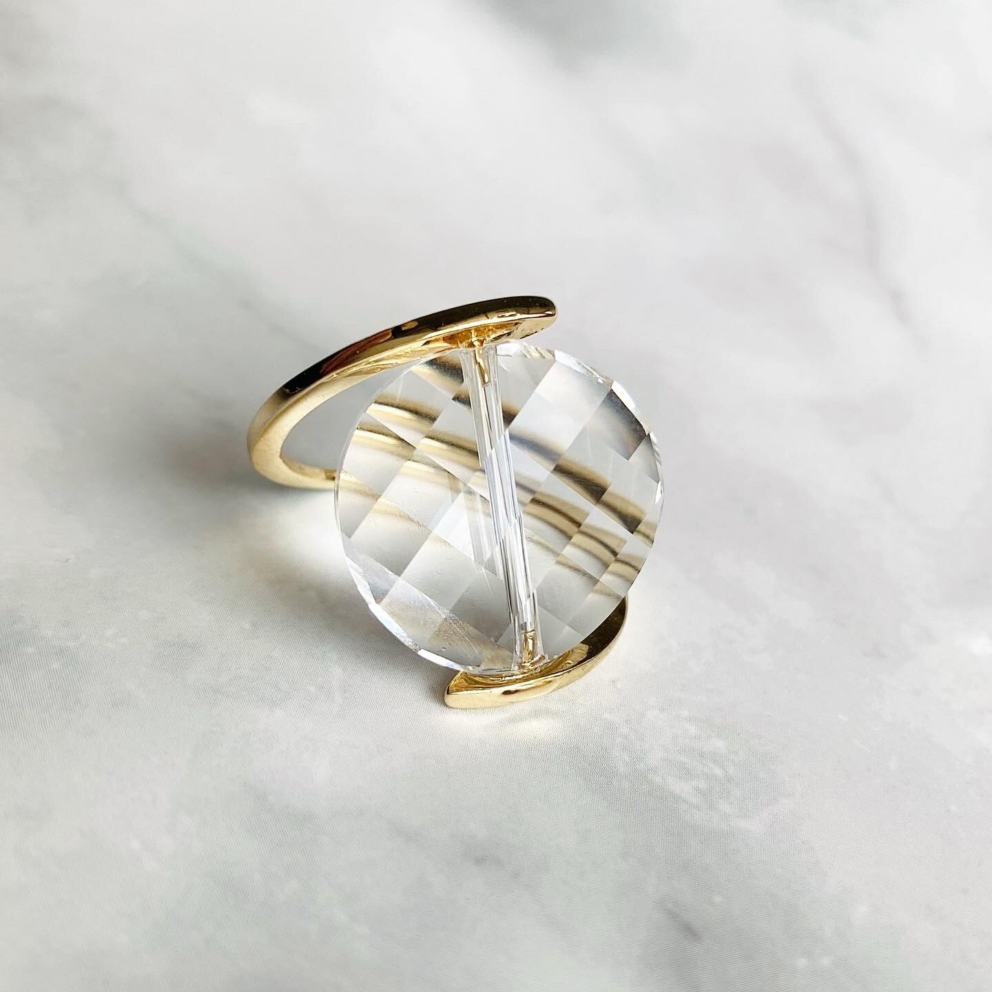 透明な湖の水面ガラスリング | 【Akaneiro】Tokyo