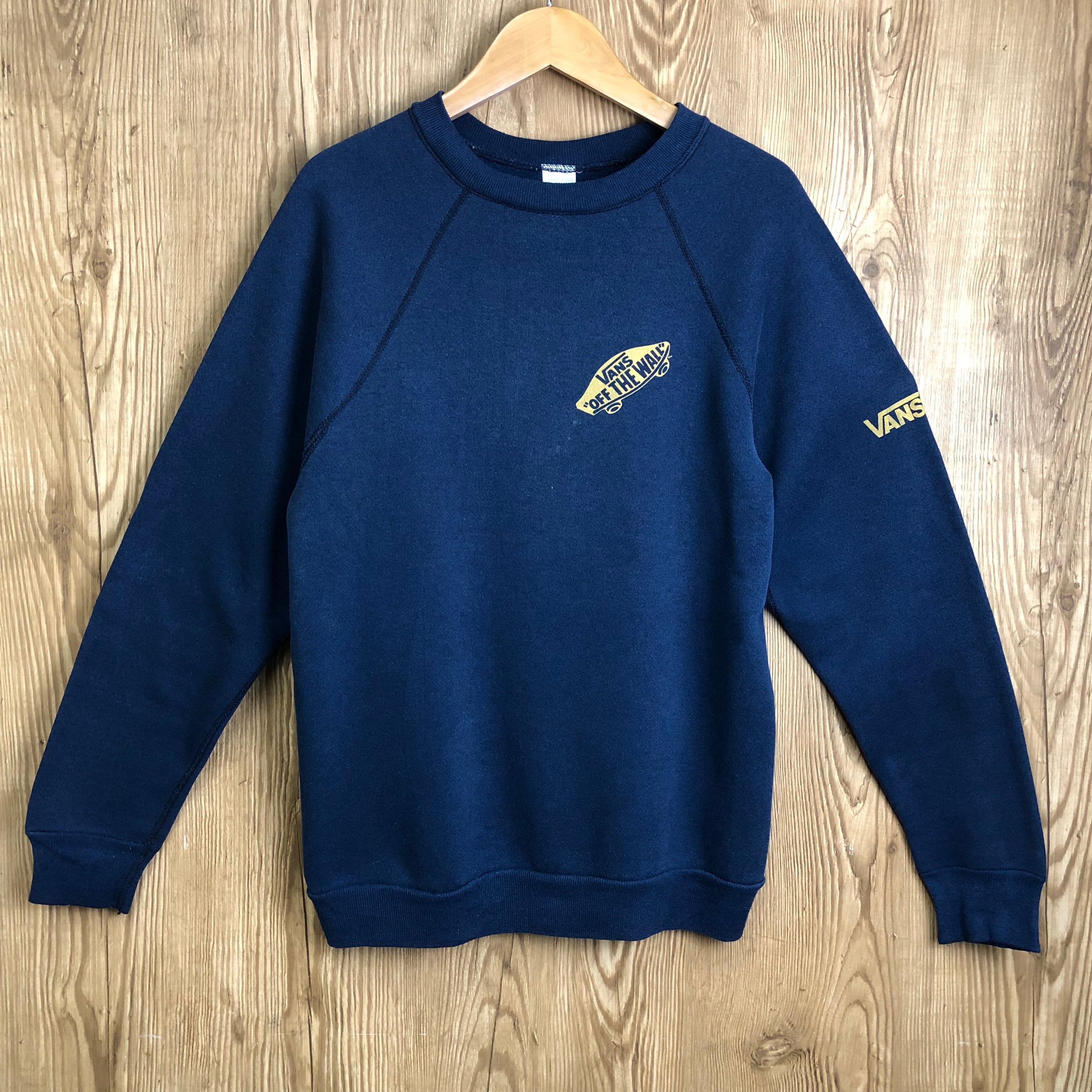 DISCUSタグ USA製 80s VANS バンズ 両面プリント スウェット スエット