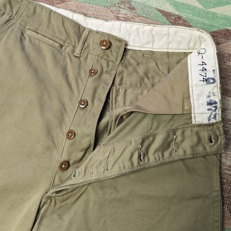40s U.S.ARMY M45-KHAKI Chino Trousers (実寸W28.5) | Wonder Wear