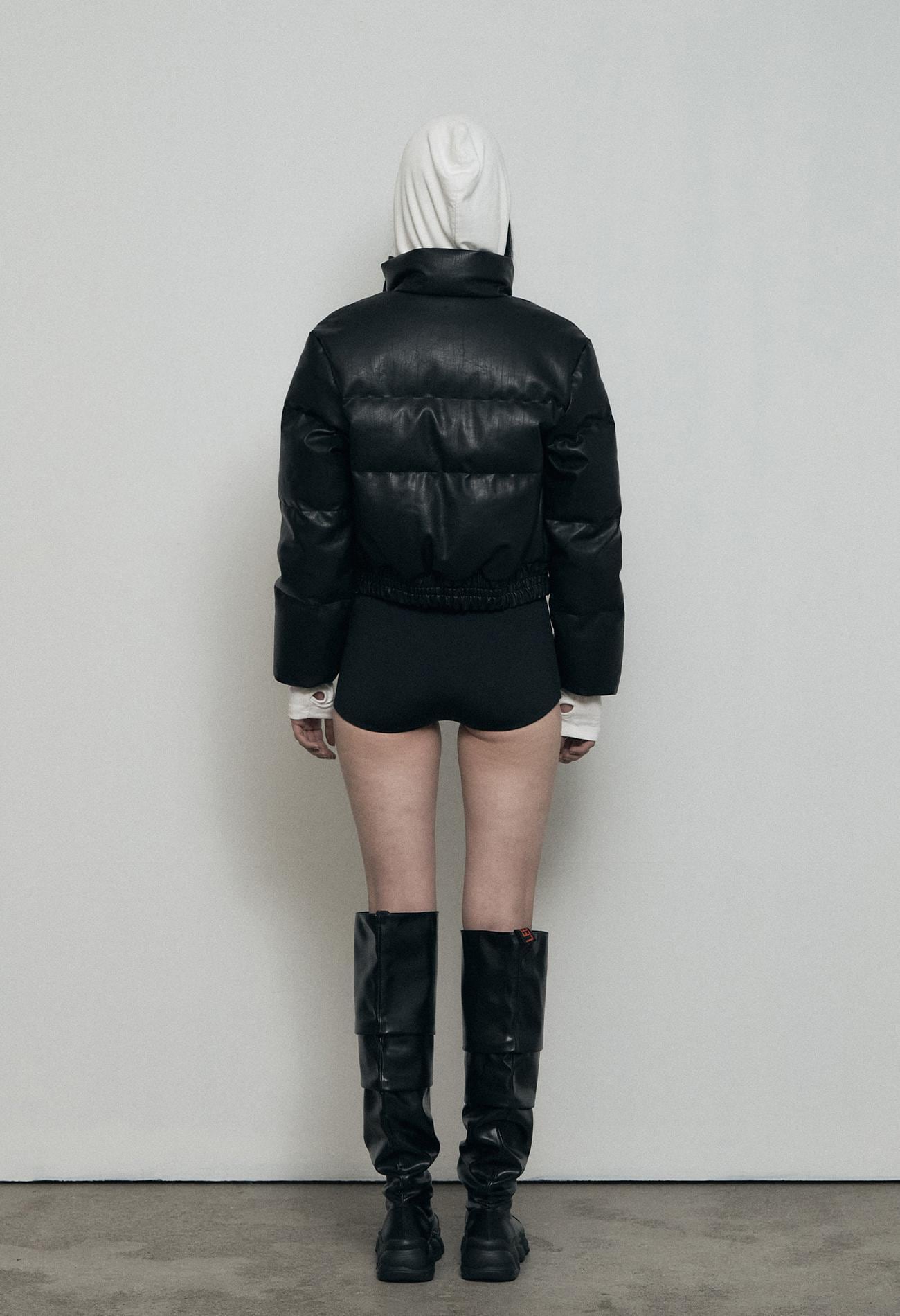 BOHEMIAN SEOUL] 23VER. LEATHER DUCK DOWN METAL LOGO PADDING 正規品