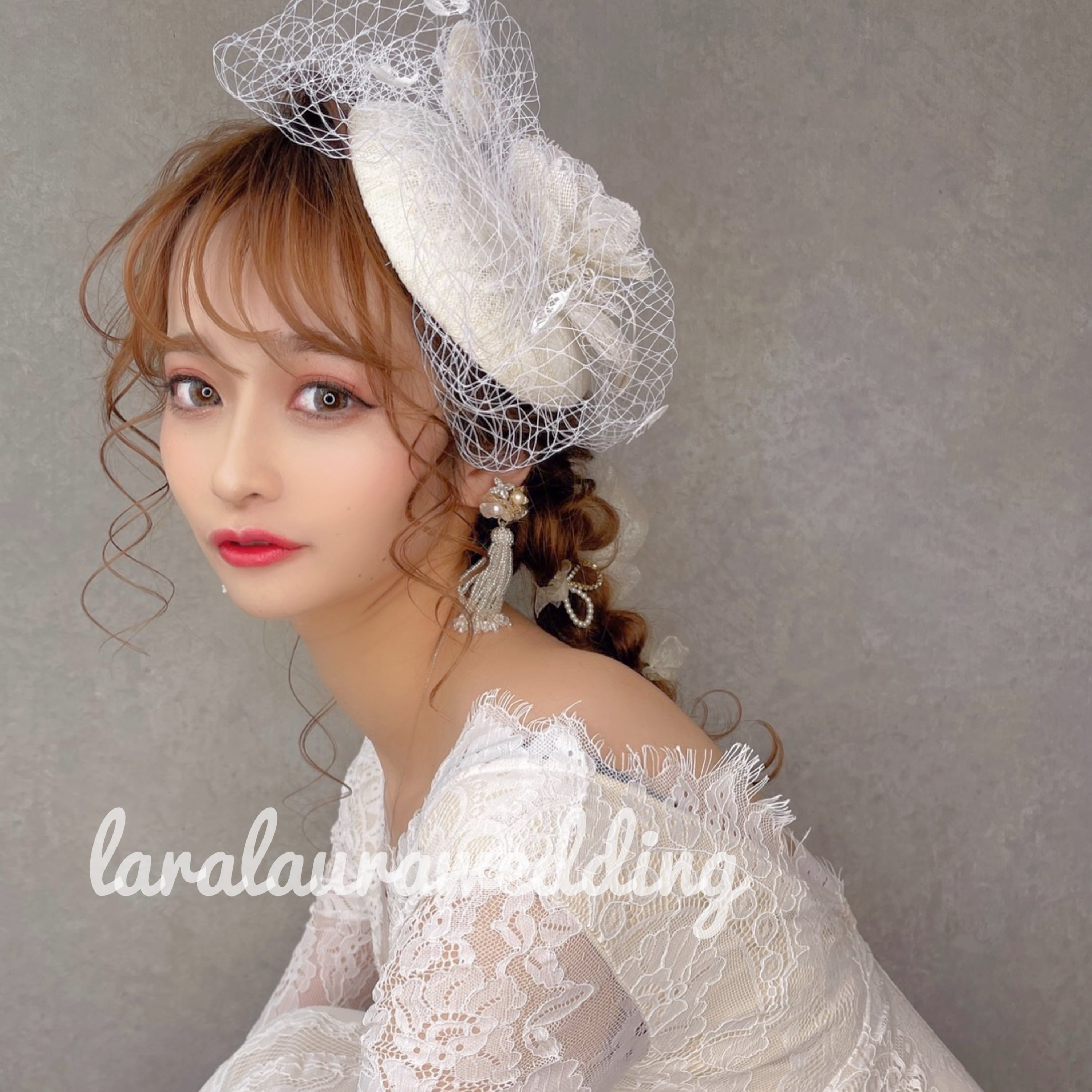 ヘッドドレス トーク帽【TK-02】 | Lara Laura ♡ ブライダル