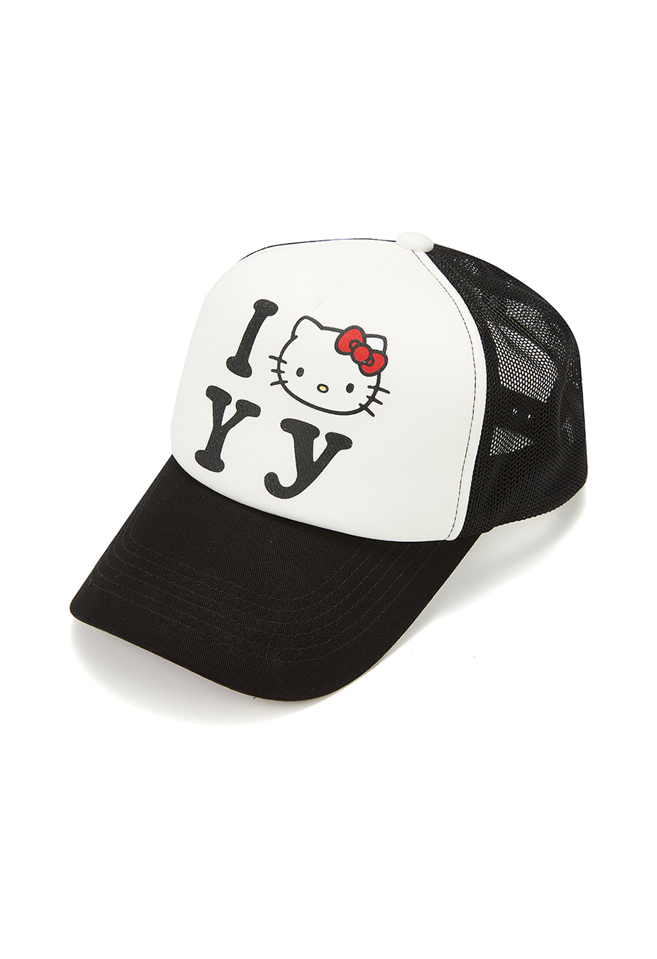 Open Yy x Hello Kitty】 Trucker Cap Black (OPEN YY_TheOpen Product