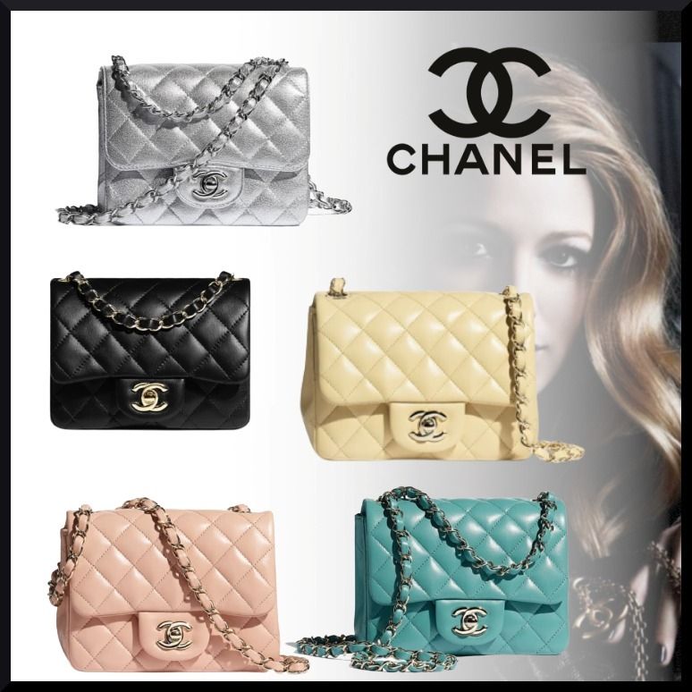 芸能人愛用【CHANEL】ミニ フラップ バッグ ラムスキン (CHANEL
