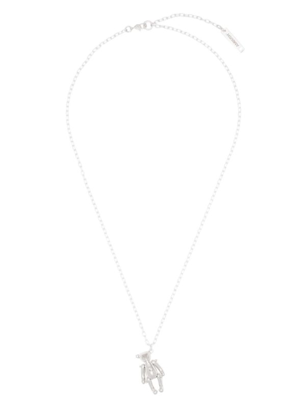 AMBUSH テディベア ネックレス | シルバートーン | FARFETCH JP