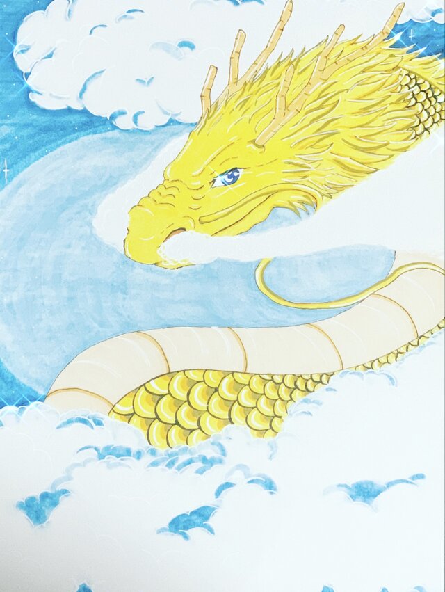 開運絵画金昇龍 | iichi 日々の暮らしを心地よくするハンドメイドや