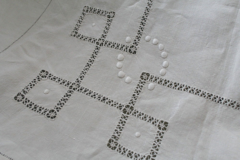 肌になじむベッドリネンシーツ モノグラム刺繍 イニシャル フランス