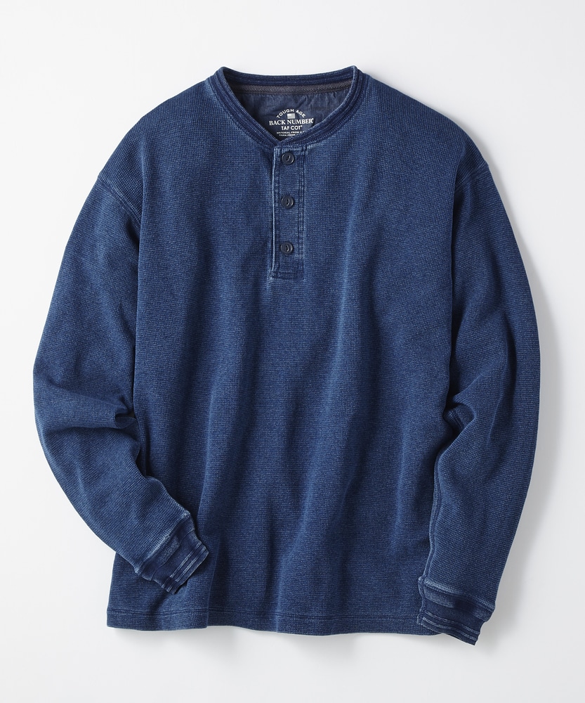 TOUGH AGE」ワッフルヘンリーロンT メンズ(S 濃色): トップス｜Right