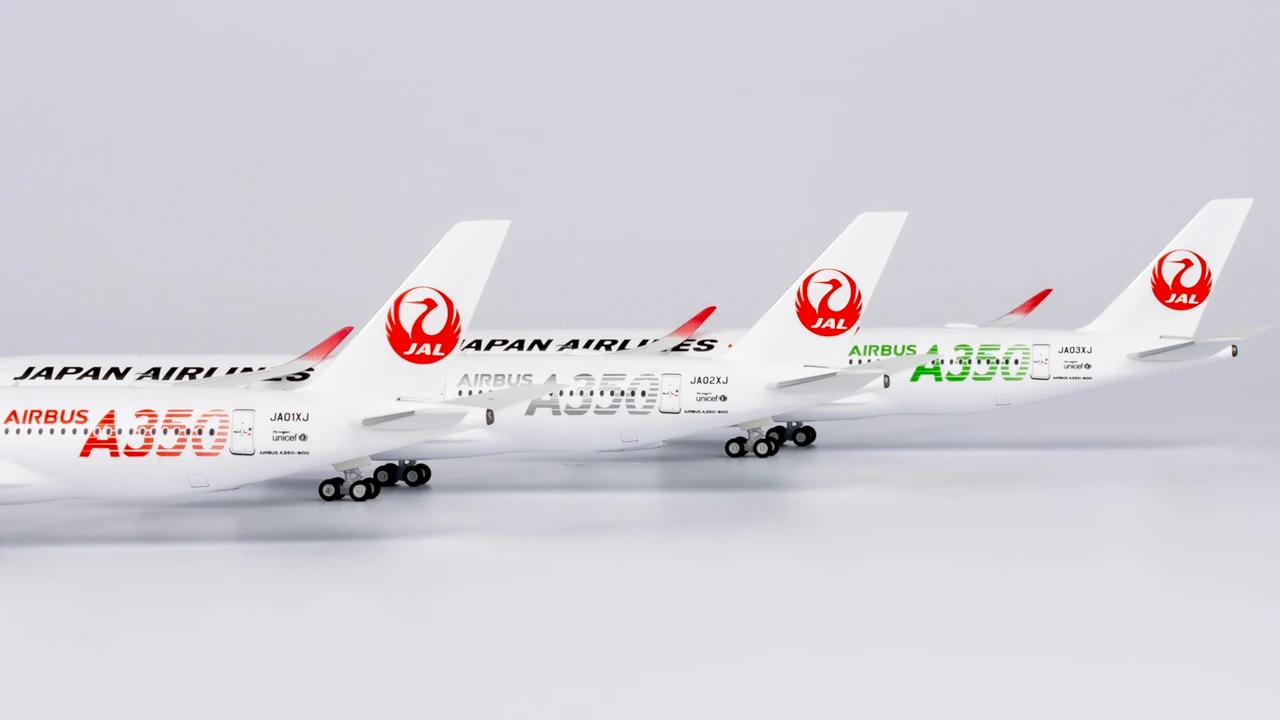 NG Model Japan Airlines (JAL) A350-900 silver 