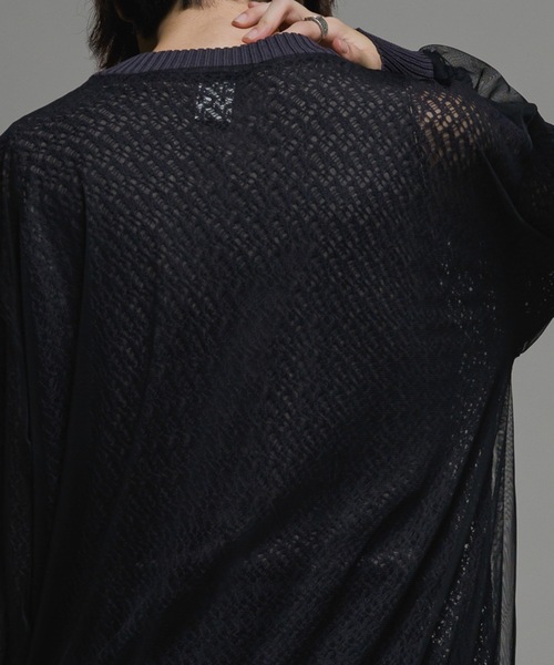 CASPER JOHN（キャスパージョン）の「Tulle layered lace cardigan