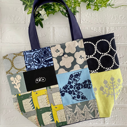 ミナペルホネン Lサイズ パッチワーク トートバッグ トートバッグ