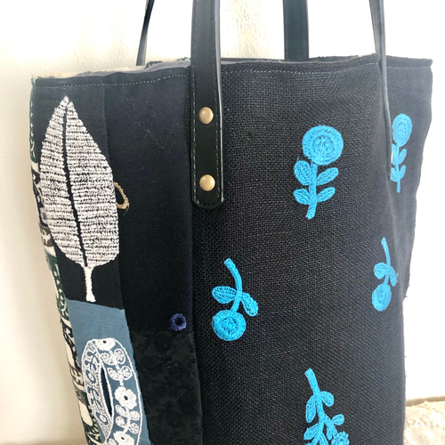 一点物 送料無料 ミナペルホネン バケツ型トートバッグ ハンドメイド