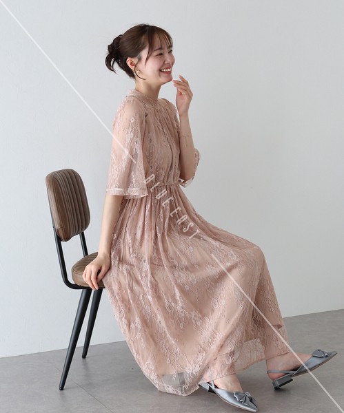 再入荷【バックリボンレースパーティードレス】 ワンピース 結婚式