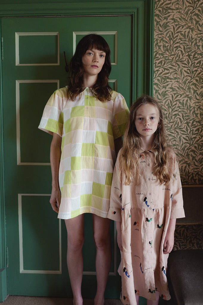 FISH&KIDS】PASTEL PATCHWORK DRESS PASTEL ワンピース 2-3y,4-5y