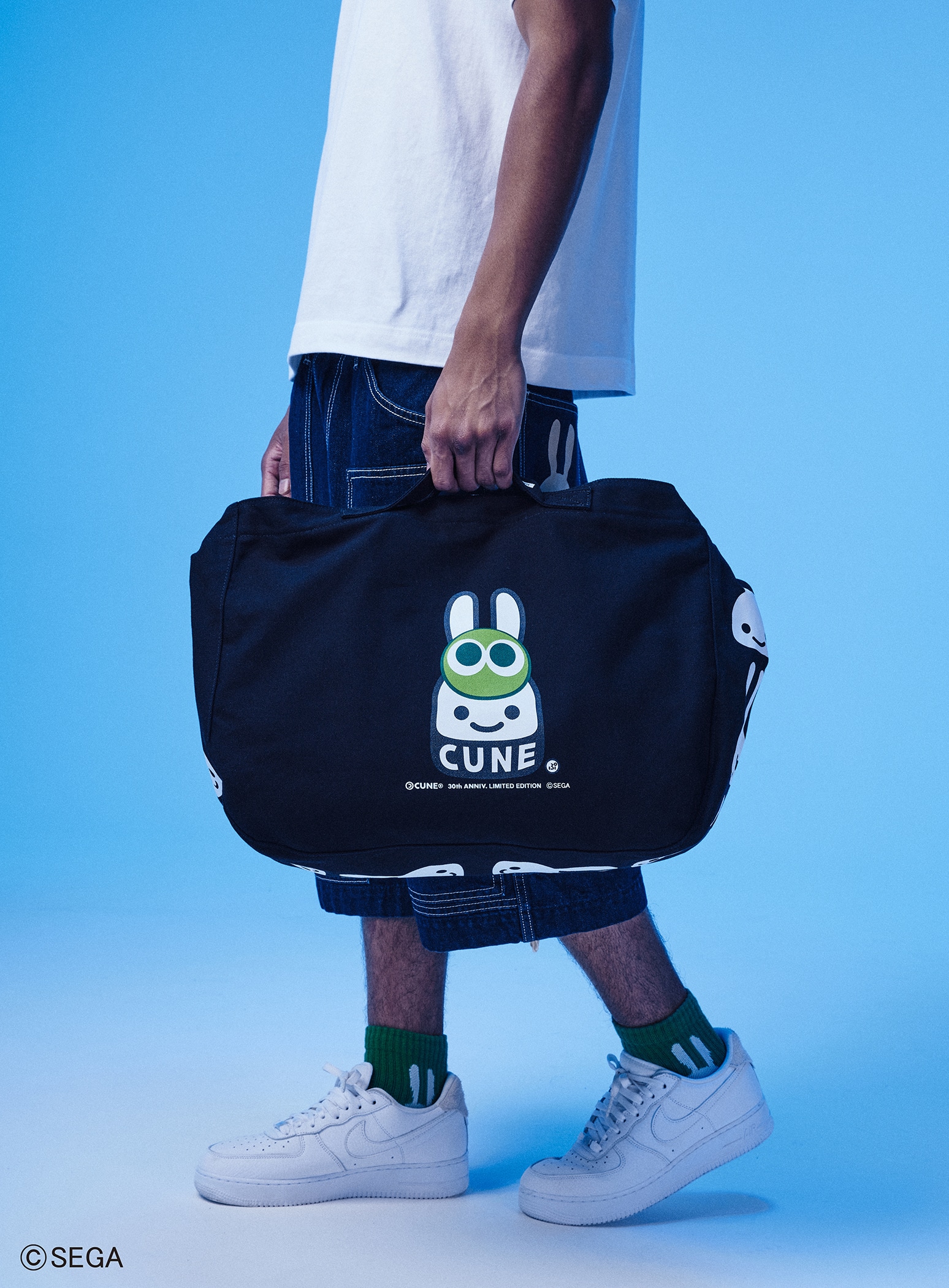 30th ANNIV プリント2WAYバッグ みどりぷよとCUNEウサギ｜ウサギがいる