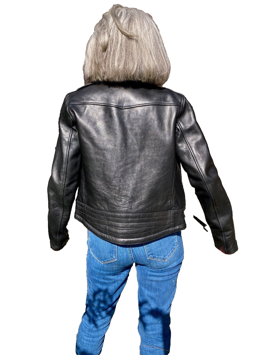 RAG & BONE Black Chrystie Cowhide Moto Leather Jacket Sz 2 | eBay