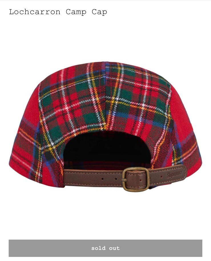Supreme Red Plaid Lochcarron Camp Cap Fast Free Ship🔥 | eBay
