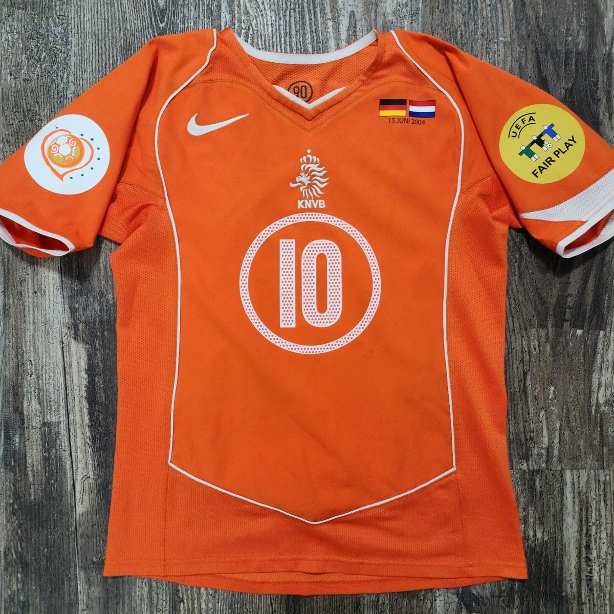 2004 Nike Netherlands Home Soccer Jersey Ruud Van Nistelrooy Kids